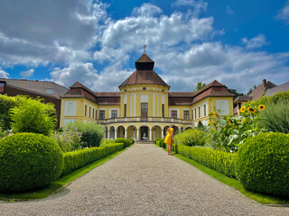 Garden at an historical Mansion in Ingolstadt Germany 