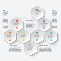 Abstract 3D Paper Infographics. Business template .Vector illustration