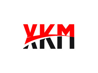 XKM Letter Initial Logo Design Vector Illustration