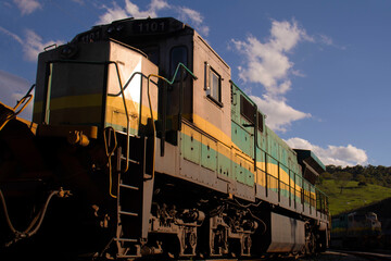 Fototapeta na wymiar Locomotive on the Vitória-Minas Brazilian Railroad