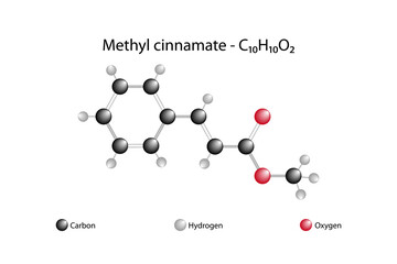Molecular formula of methyl cinnamate. Methyl cinnamate is the methyl ester of cinnamic acid. It occurs naturally in Sichuan pepper and some basil varieties.