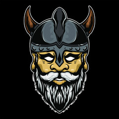 Vector viking head
