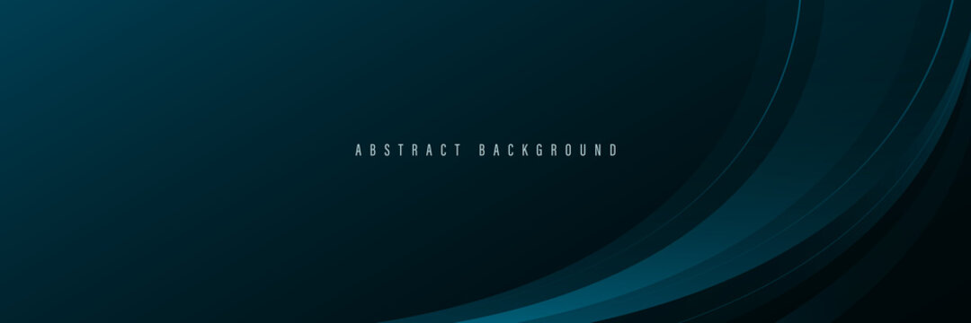 Abstract modern dark blue gradient curve shapes background. Trendy simple overlap curve layers elements. Horizontal banner creative design. Suit for poster, brochure, flyer, presentation, cover