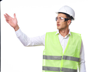 engineer in working uniform protective clothing construction