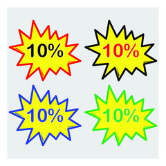 Set of Sale Tags, All Colored