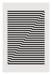 Minimal 20s geometric design poster, vector template with primitive shapes