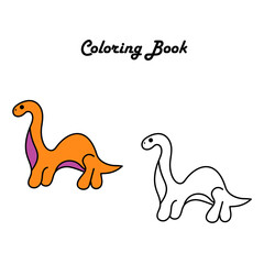 Simple coloring book for kids. Education game. Vector illustration