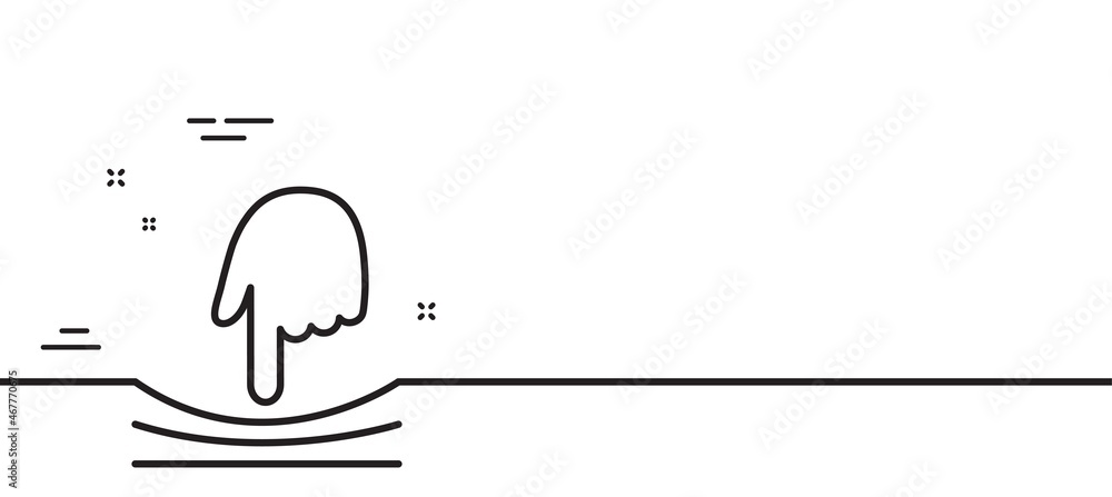 Poster elastic line icon. resilience material sign. minimal line illustration background. elastic line icon