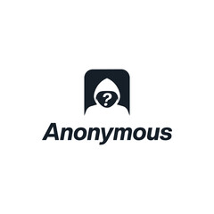 anonymous vector logo design. logo template