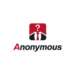 anonymous vector logo design. logo template