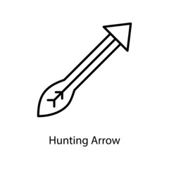 Hunting Arrow Trendy solid icon isolated on white and blank background for your design
