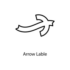 Arrow Lable Trendy solid icon isolated on white and blank background for your design