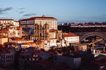 View of the old Porto downtown, Portugal.