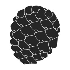 Twig pine isolated black icon. Vector illustration spruce twig pine on white background. Vector black illustration icon tree conifer.