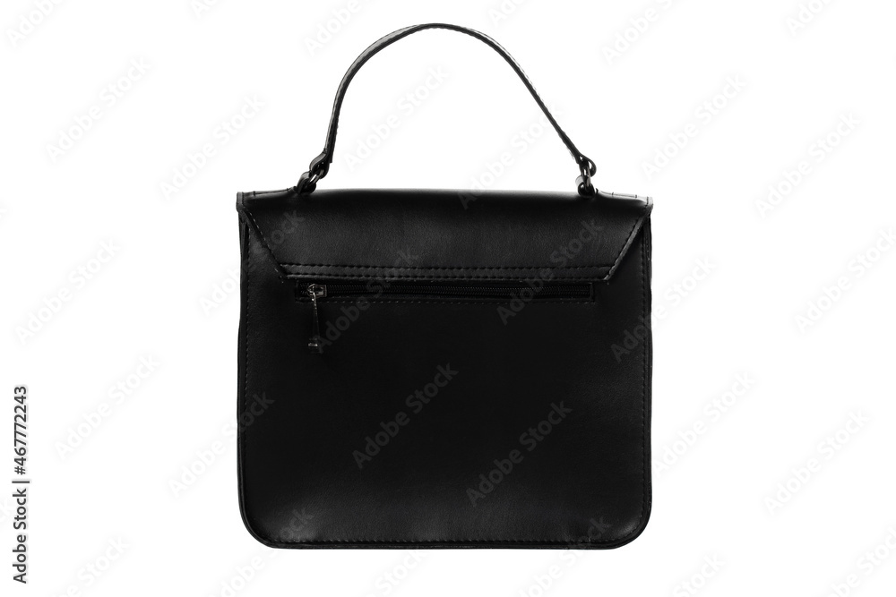 Poster Small strict design black everyday bag with a white