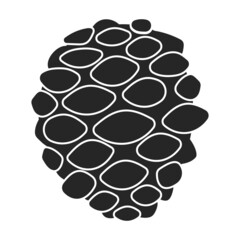 Twig pine isolated black icon. Vector illustration spruce twig pine on white background. Vector black illustration icon tree conifer.