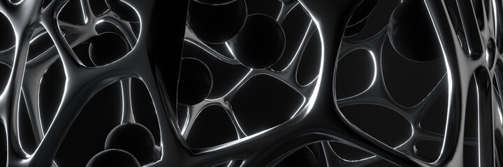 Abstract three-dimensional background. Futuristic concept. 3d render © Vitalii Makarov