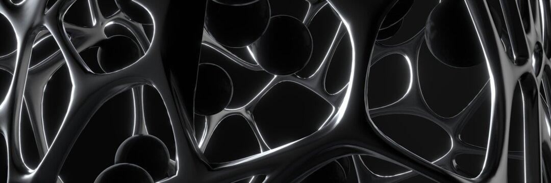 Abstract three-dimensional background. Futuristic concept. 3d render