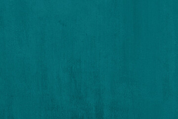 Teal green solid colored abstract painted canvas texture. Vintage grunge background elegant design. Year color concept