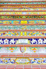 Deruta, detail of the ceramic staircase, entrance to the town - 467774886