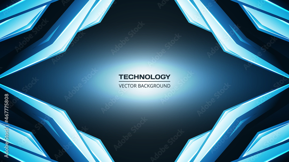 Aufkleber abstract 3d realistic techno concept futuristic modern technology background with tech modern geomet