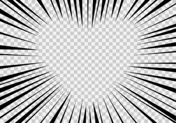 Obraz premium Action illustration for book or novel with heart frame in center. Scream and roar effect transparent background.