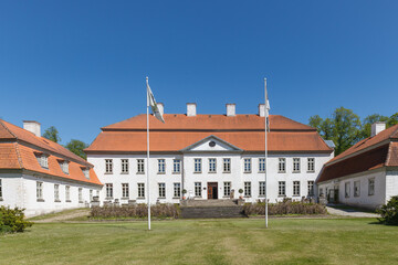 Fototapeta premium Suuremoisa is grandest baroque manor ensemble in Estonia. Was erected in 1755-60 by the Stenbock family. Hiiumaa, Estonia