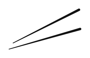 Chinese chopsticks / chop sticks flat vector icon for food apps and websites.