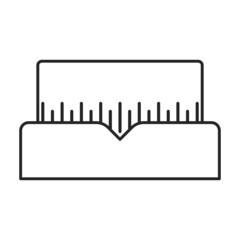 Kitchen timer vector outline icon. Vector illustration oven stopwatch on white background. Isolated outline illustration icon kitchen timer.