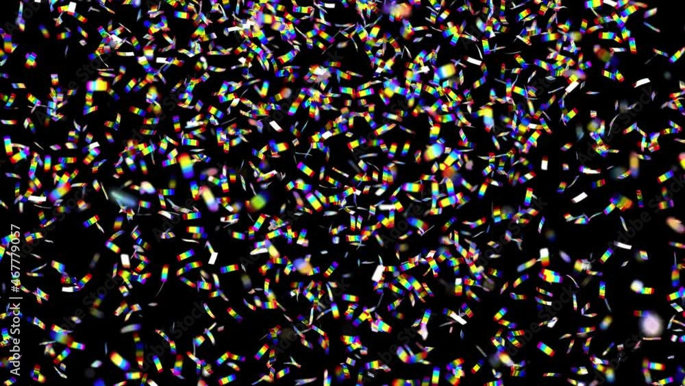 Aufkleber realistic looping 3d animation of the colorful christmas confetti falling down rendered in uhd with 