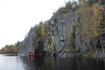 Karelian rocks along the river