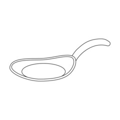 Pan vector icon.Outline vector icon isolated on white background pan.