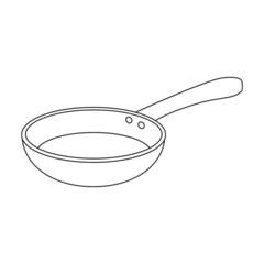 Pan vector icon.Outline vector icon isolated on white background pan.