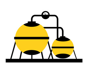 Industrial factories city building station technology factory