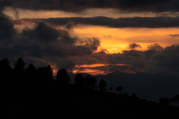 Fototapeta premium sunset in the mountains