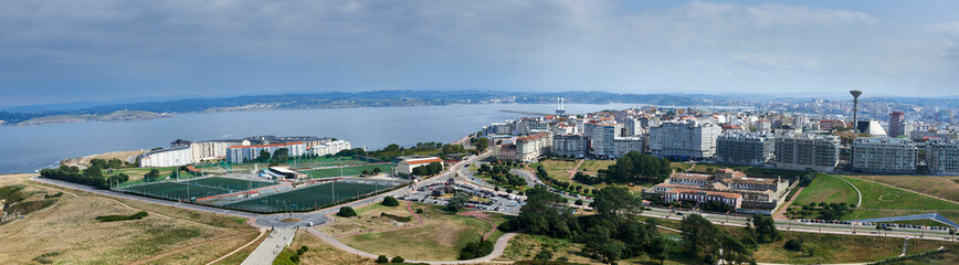 views of the city of A Coruña from the top of the Hercules tower
