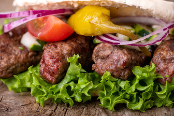 cevapcici on wood