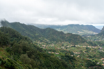 Fototapeta na wymiar Hills on the coast of Madeira