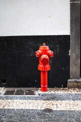 Red hydrant in Madeira