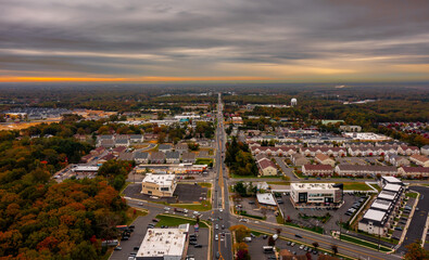 Obraz premium aerial image of a neighborhood