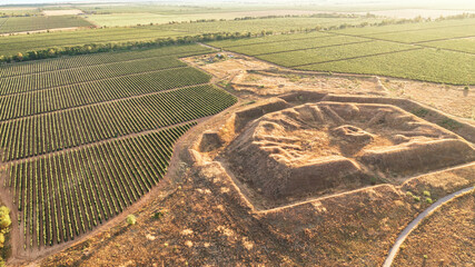 View of the remains of a fortification during the Crimean War. Georgievsky redoubt. Nikolaev