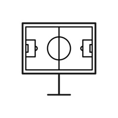 Soccer stadium icon isolated on white background. Monitor symbol modern, simple, vector, icon for website design, mobile app, ui. Vector Illustration