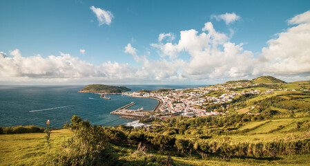 Faial island, Azores traveling, hiking paradise in the Atlantic ocean.