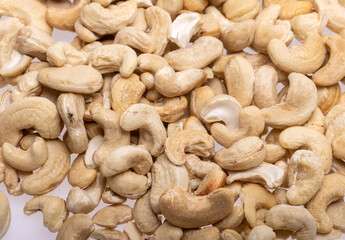Close up of Cashew nuts. Perfect as a snack.