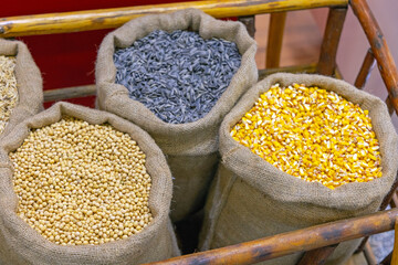 Beans Grains Sacks
