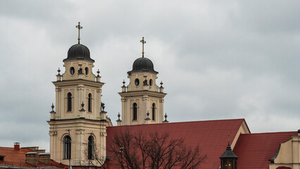 Catholic Cathedral church in the historical center of the city. Religious heritage of the Middle Ages.