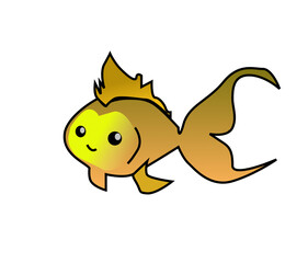 Graphic drawing goldfish