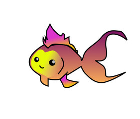 Graphic drawing goldfish
