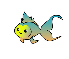 Graphic drawing goldfish