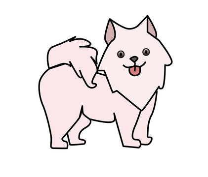 Graphic drawing dog 